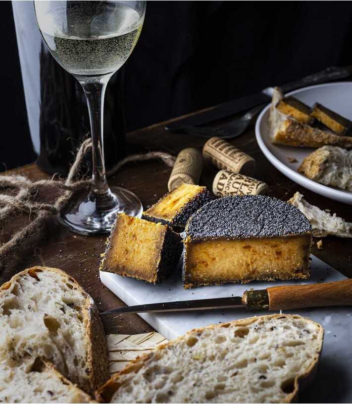 Vegan cheese alternative with plant based chorizo