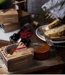 Lupins and cashew nuts vegan cheese with paprika
