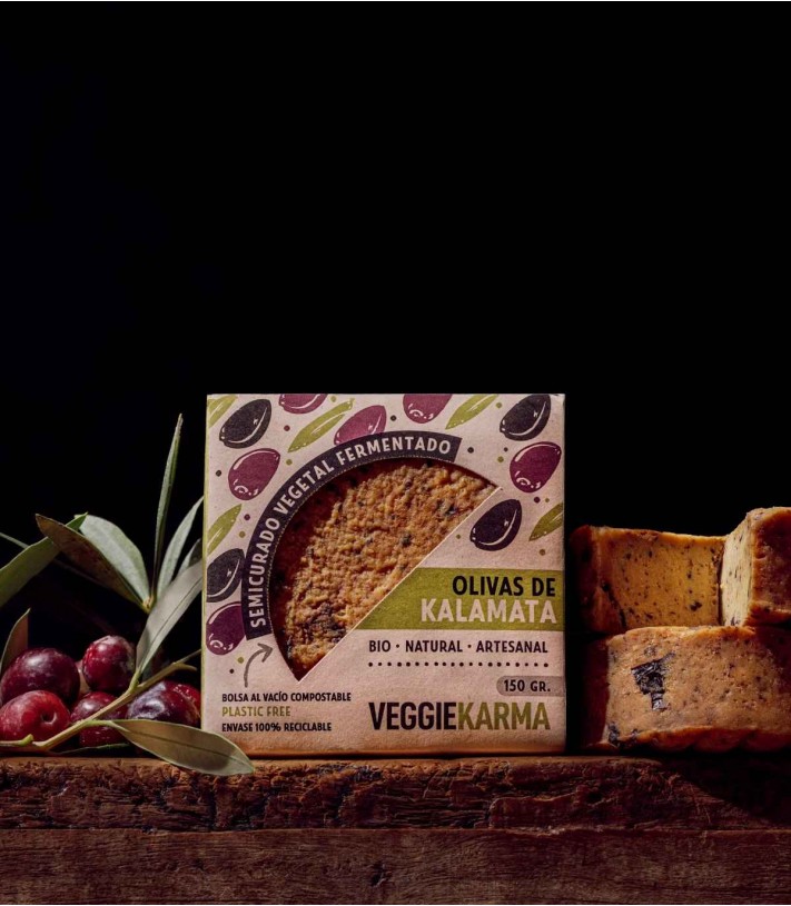 queso vegano olivas kalamata